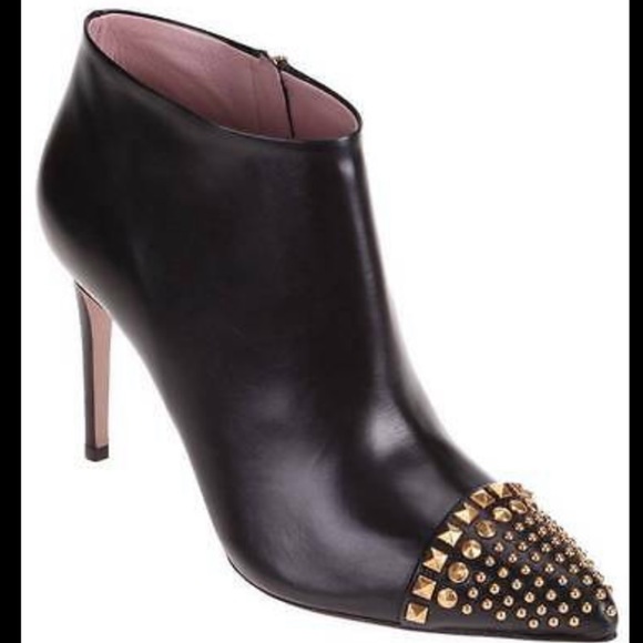 Gucci Shoes - SOLD 💋 GUCCI MALAGA KID BLACK LEATHER STUDDED BOOTIES